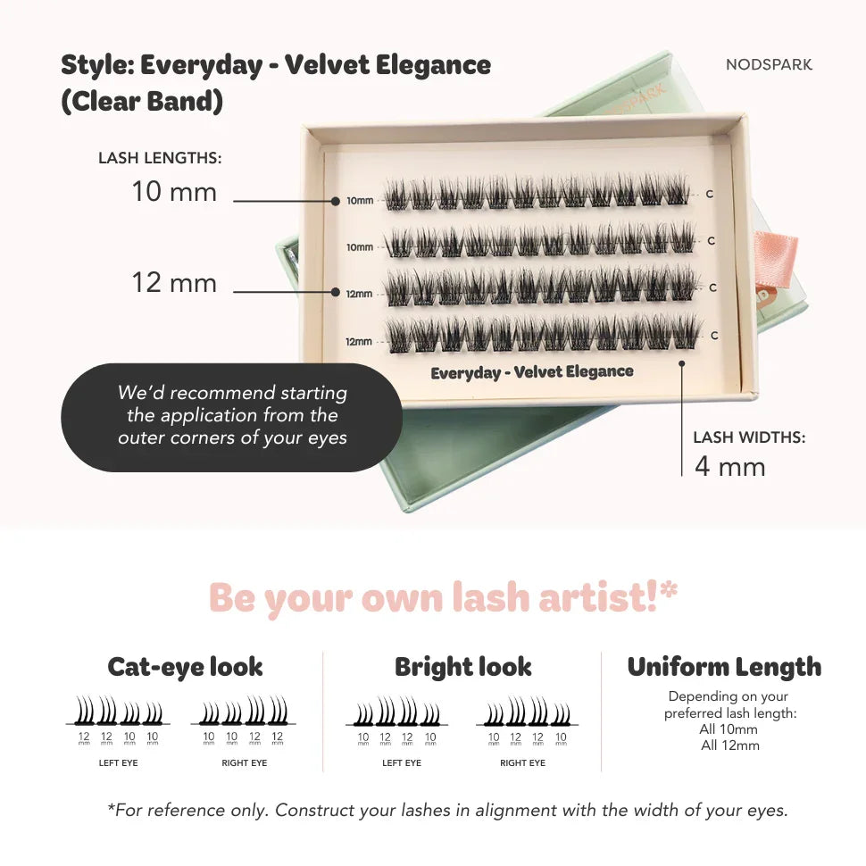 NODSPARK | Clear Band Everyday Velvet Elegant Lazy Lashes