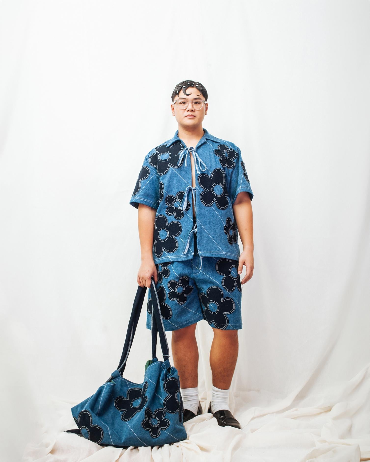 HA.MÜ | Quilted Floral Jorts