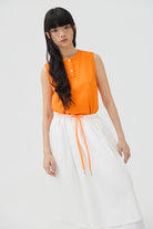 3EIGHTH | Musubi Henley Tank In Orange