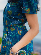 NIMBU | Calypso Women's Jumpsuit In Forest Blue