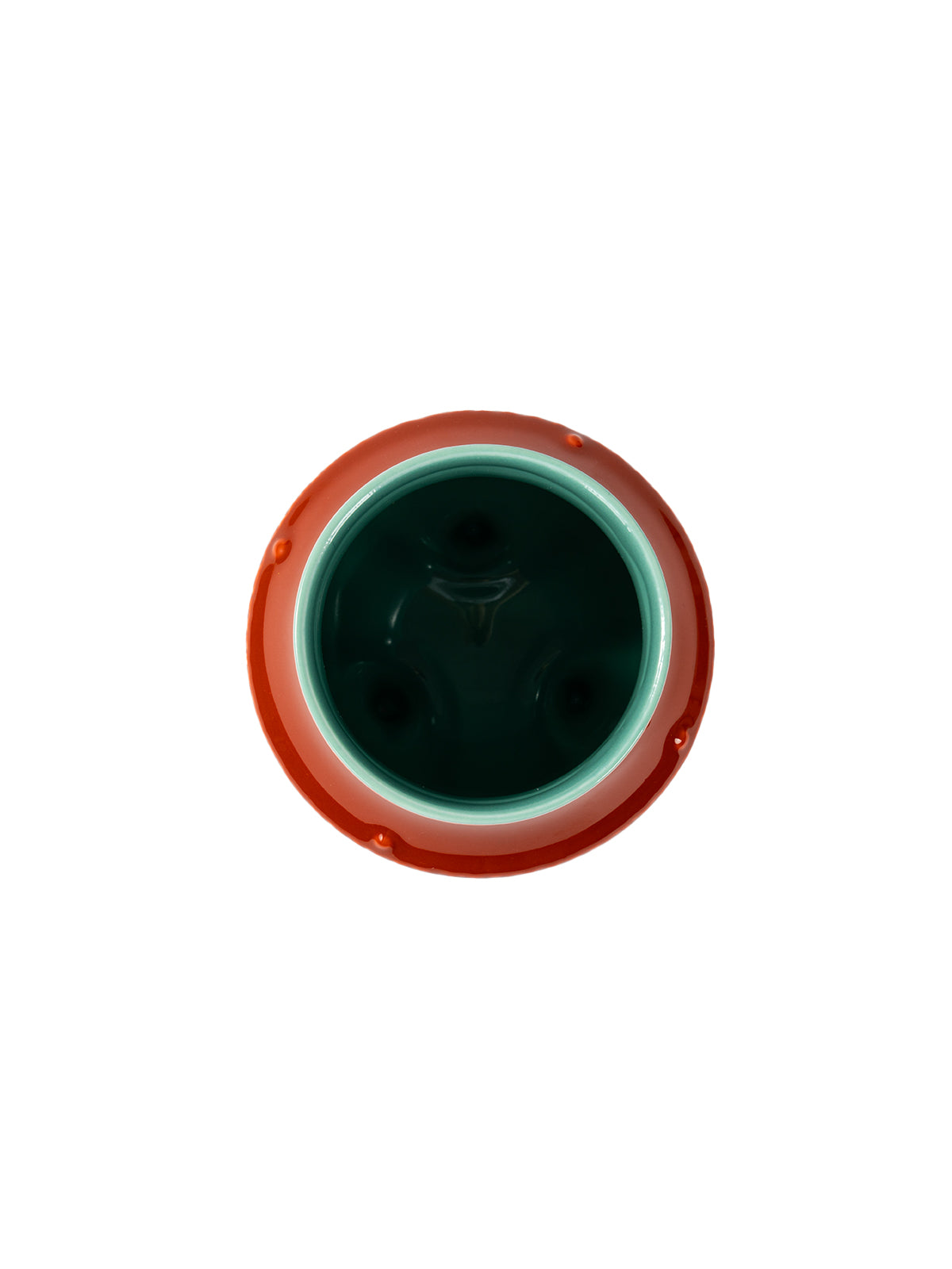 CRAFILAB | Brick Red & Turquoise Three-Legged Water Container
