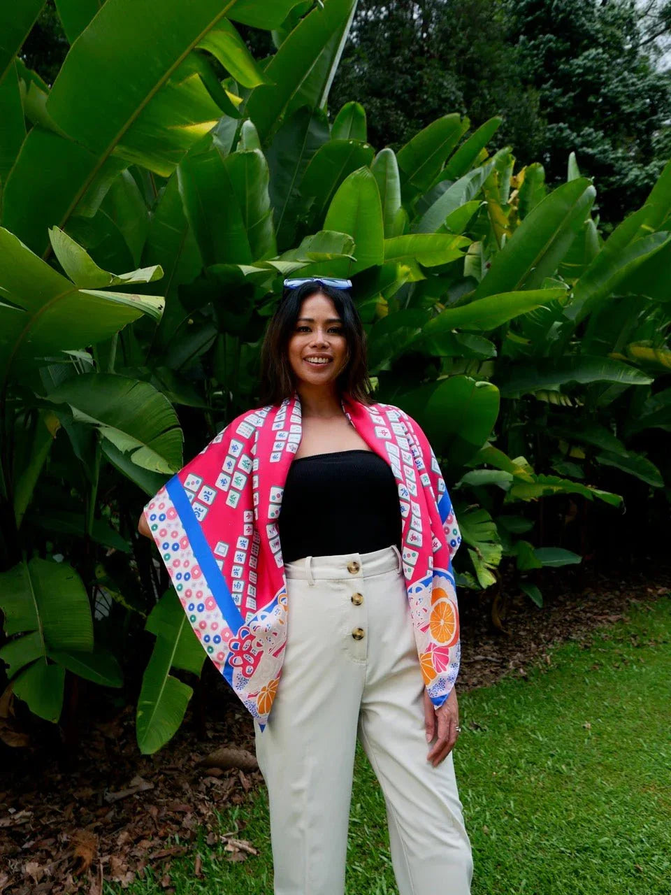 BINARY STYLE | Aunty's Winning Hands Premium Silk Scarf