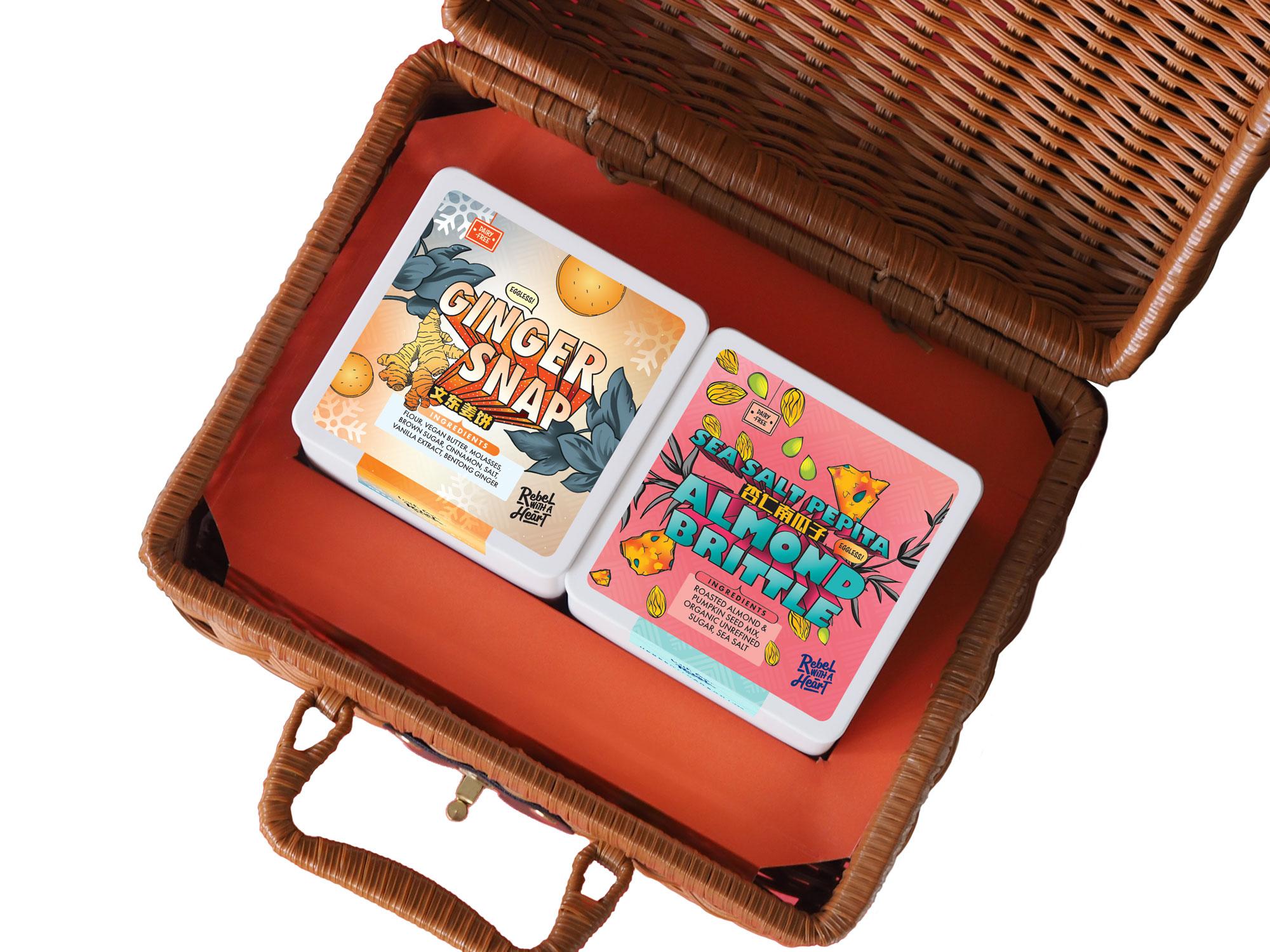 RWAH CONFECTIONS | Christmas Gift Set: Gingersnap + Almond Brittle