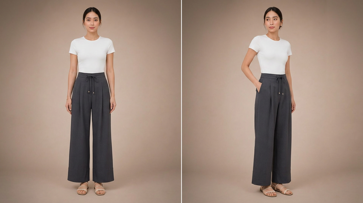 PAOPAO | YAAN 嫣 Wide Leg Pants