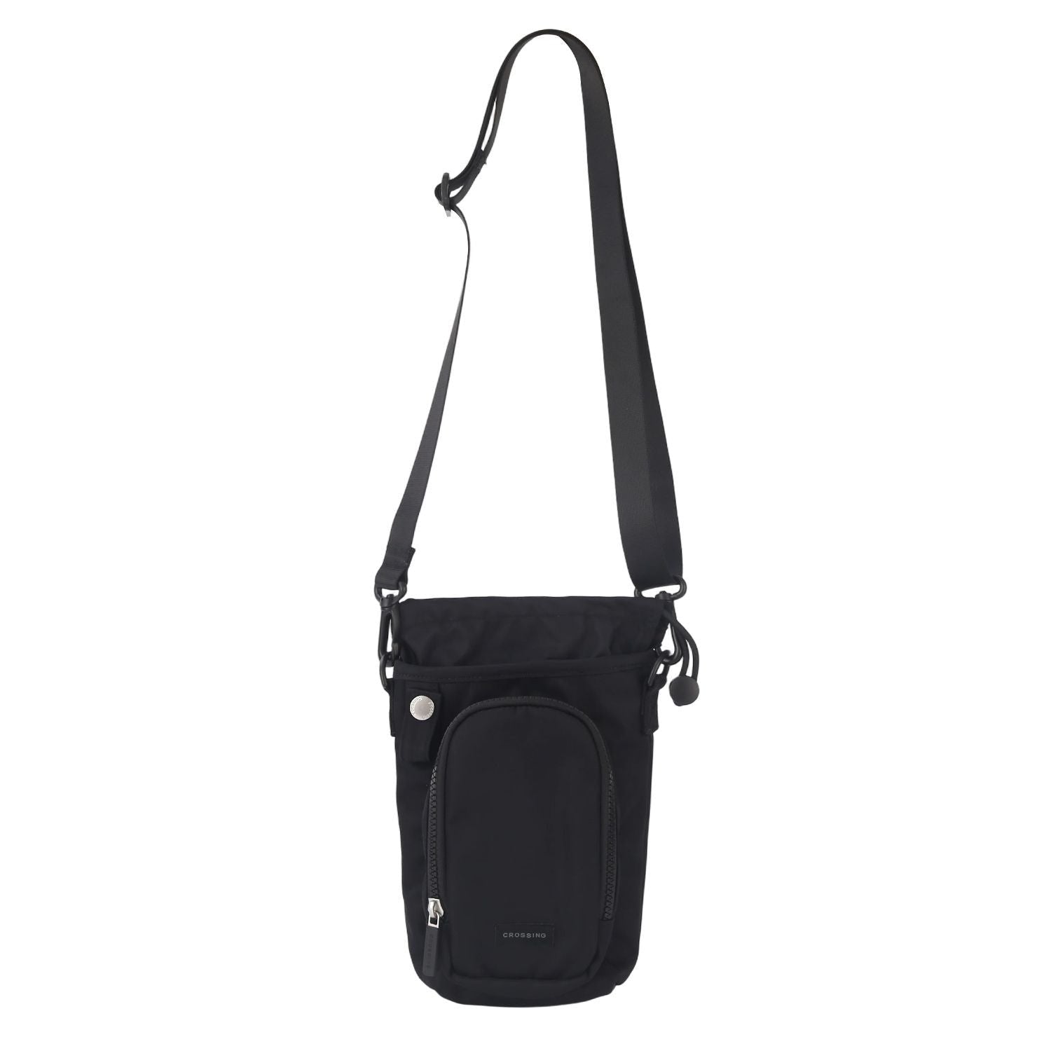 CROSSING | Water Bottle Crossbody Bag With Front Pocket 2L V2 | Black