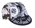 A DESIGN BY TAKACHYA | Cycling Cap - I Am Fast Food Rider (Greyscale)