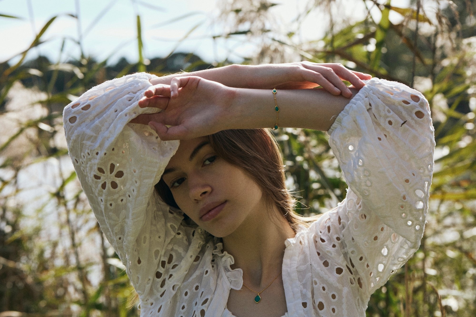RINA LEE | Courage Amazonite Satellite Chain Necklace