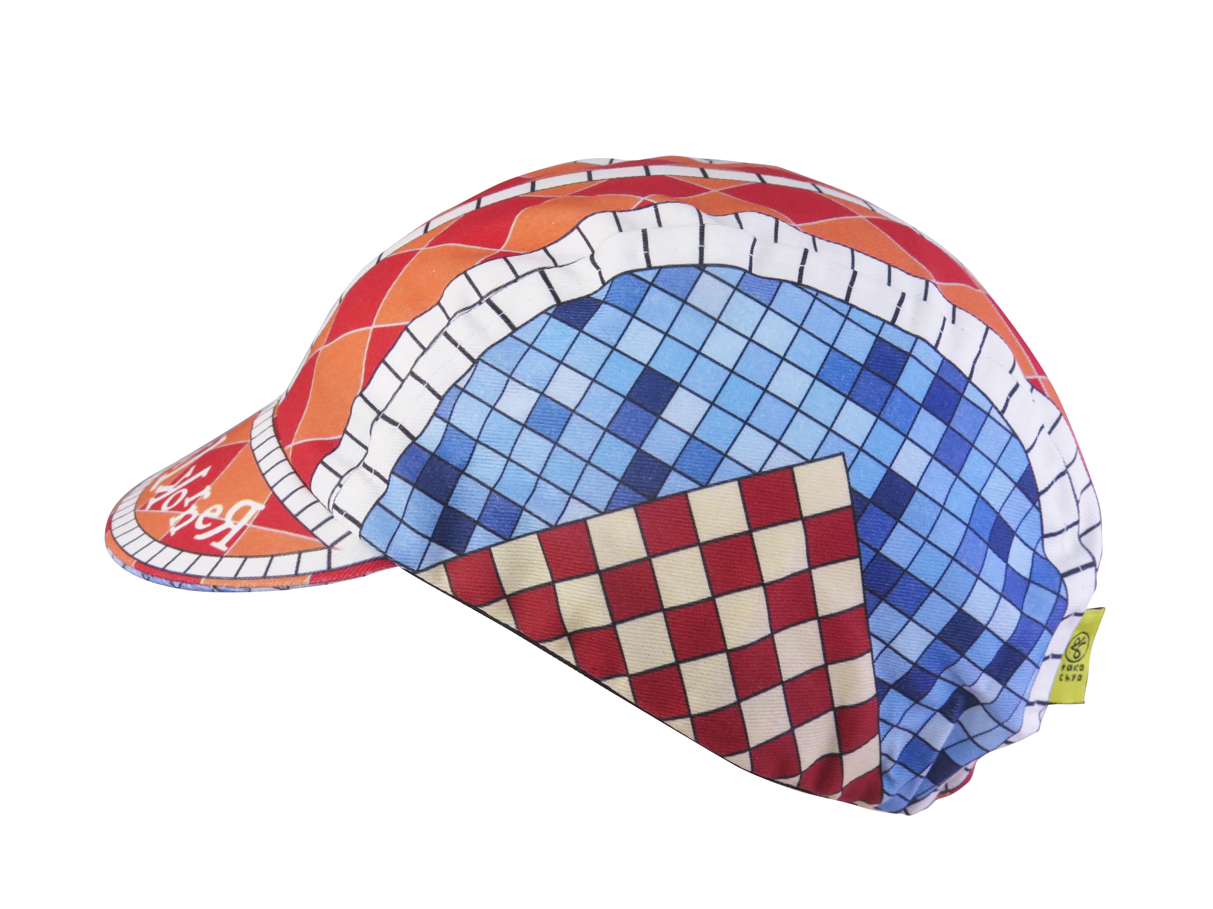 A DESIGN BY TAKACHYA | Cycling Cap - Lepak Checkered Brown Blue