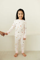 SELENIGHTCO | Kids Long Pyjamas Set | Kopitiam Blush