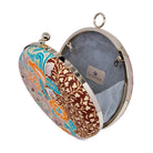 COCOONESE | Round Hard Case Bamboo Handle Bag - Kawung (BN)