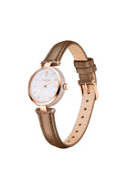 BLACK BY BLUE BRAVE | THCN T· I Mother-of-Pearl Dial Brown Leather Strap Watch