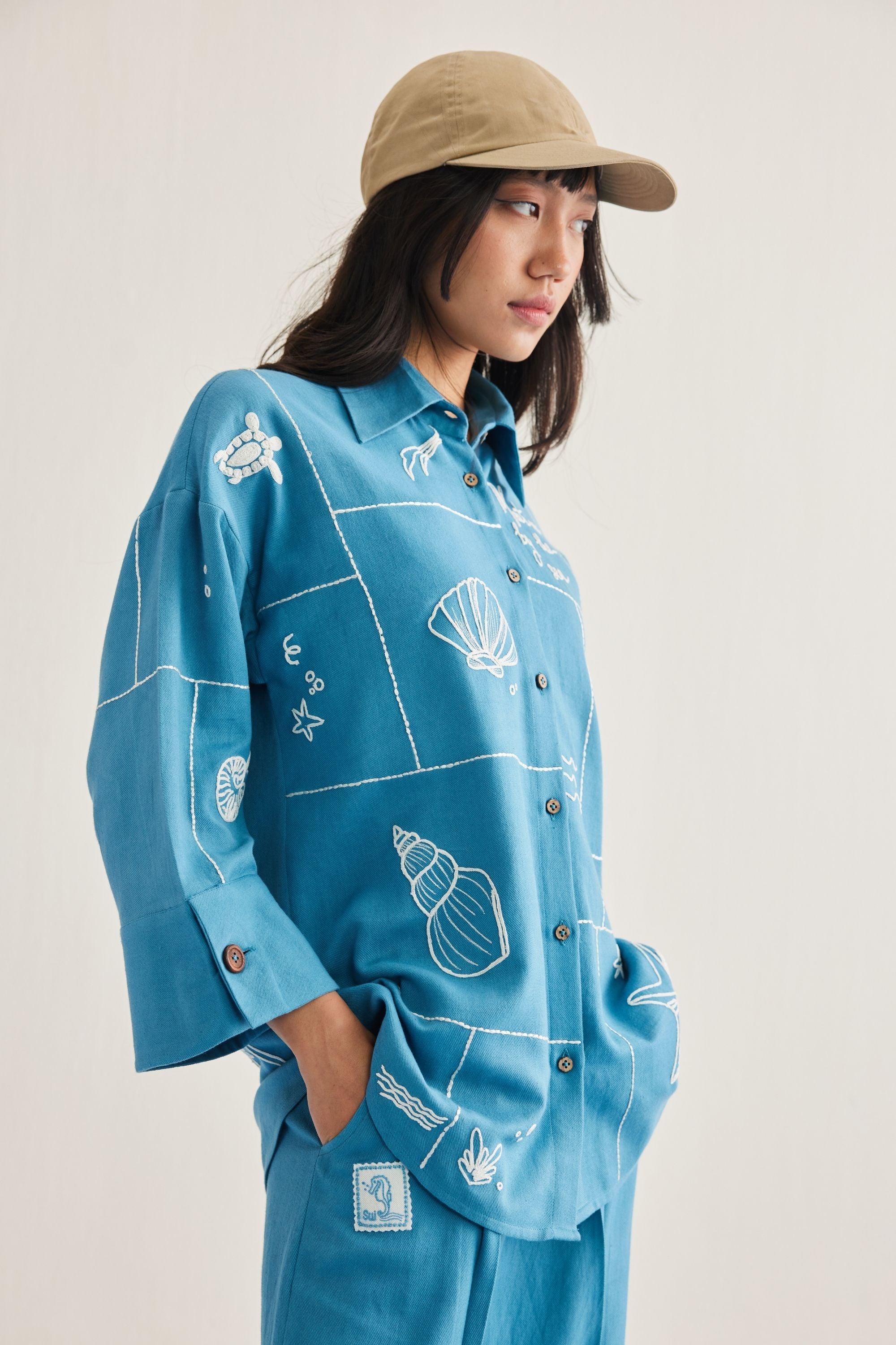 SUI | Meet Me By The Sea Handwoven Twill Shirt