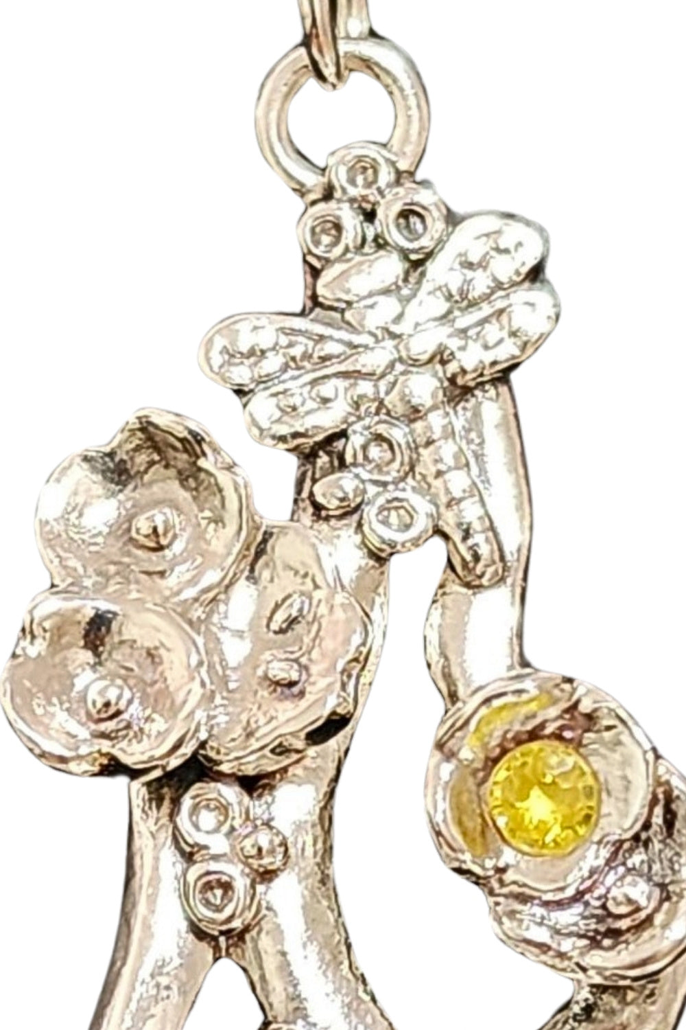 CREATIVE JEWELLERY STUDIO | Yellow Sapphire, Silver "Botanical Fantasy" Pendant Necklace by Annyun