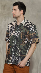 KANZI COLLECTION | Geometric Botanical Shirt