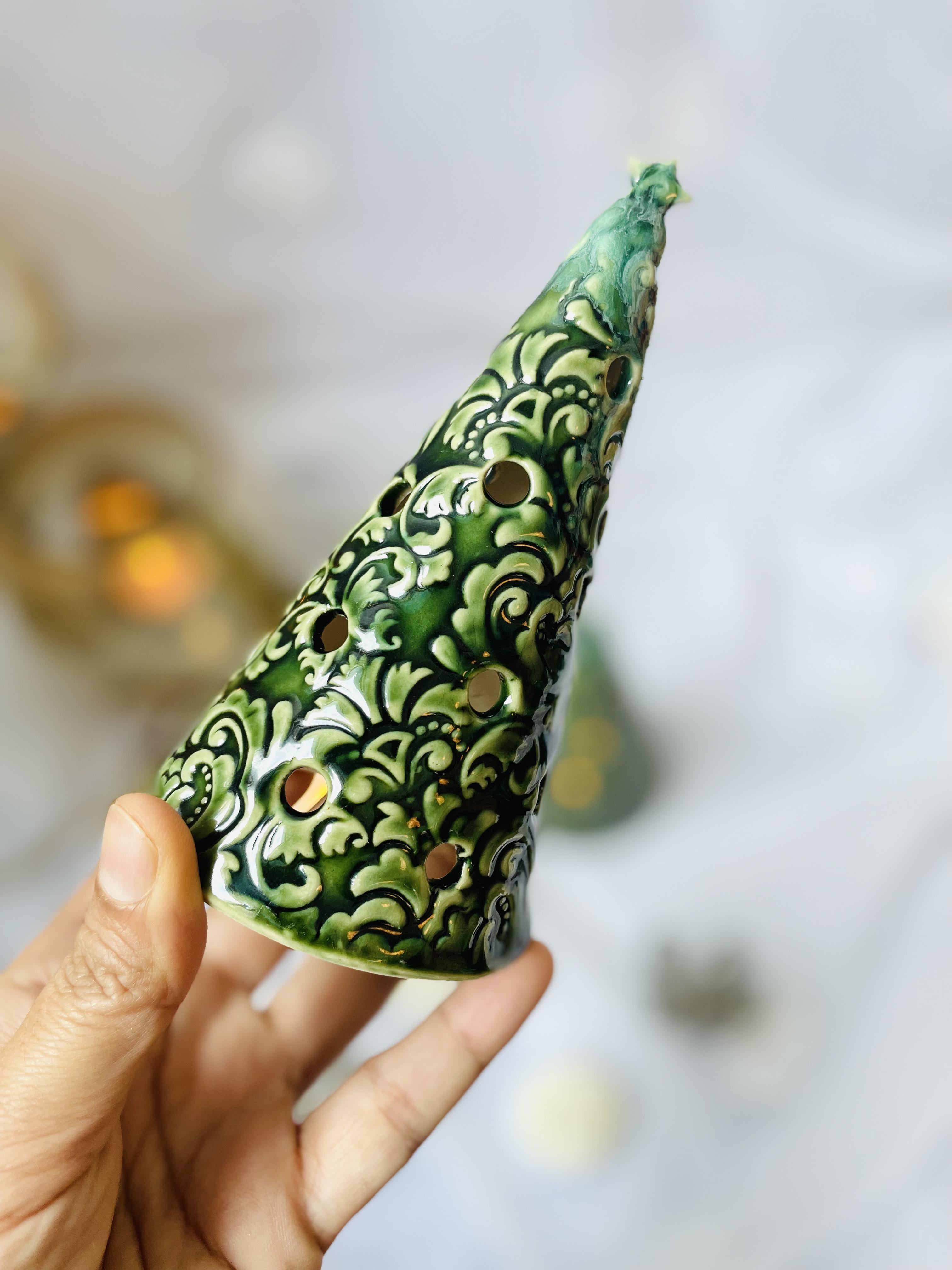 CERAMICS BY JAS | 1. Handmade Ceramic Christmas Tree Luminary
