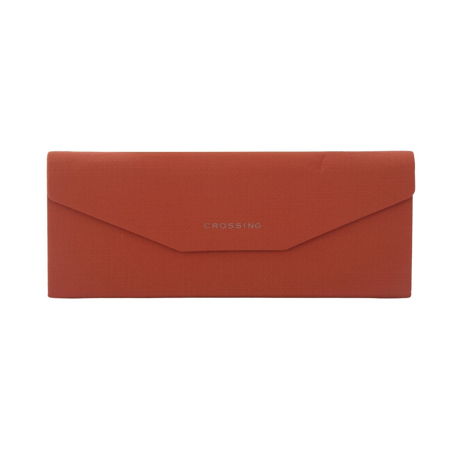 CROSSING | Waterproof Ripstop Nylon Foldable Glasses Case | Rust Orange