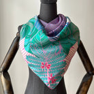 BINARY STYLE | Tropical Art Deco Silk Square Scarf 87x87cm