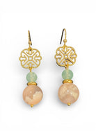 THE ANTECEDANT STORE | E - Love & Blessings Cherry Blossom Agate Earrings
