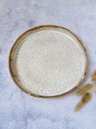 CERAMICS BY JAS | 28. Handmade Ceramic White Lace Platter - M