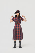 3EIGHTH | Ginrin Skirt In Red Tartan Double Gauze