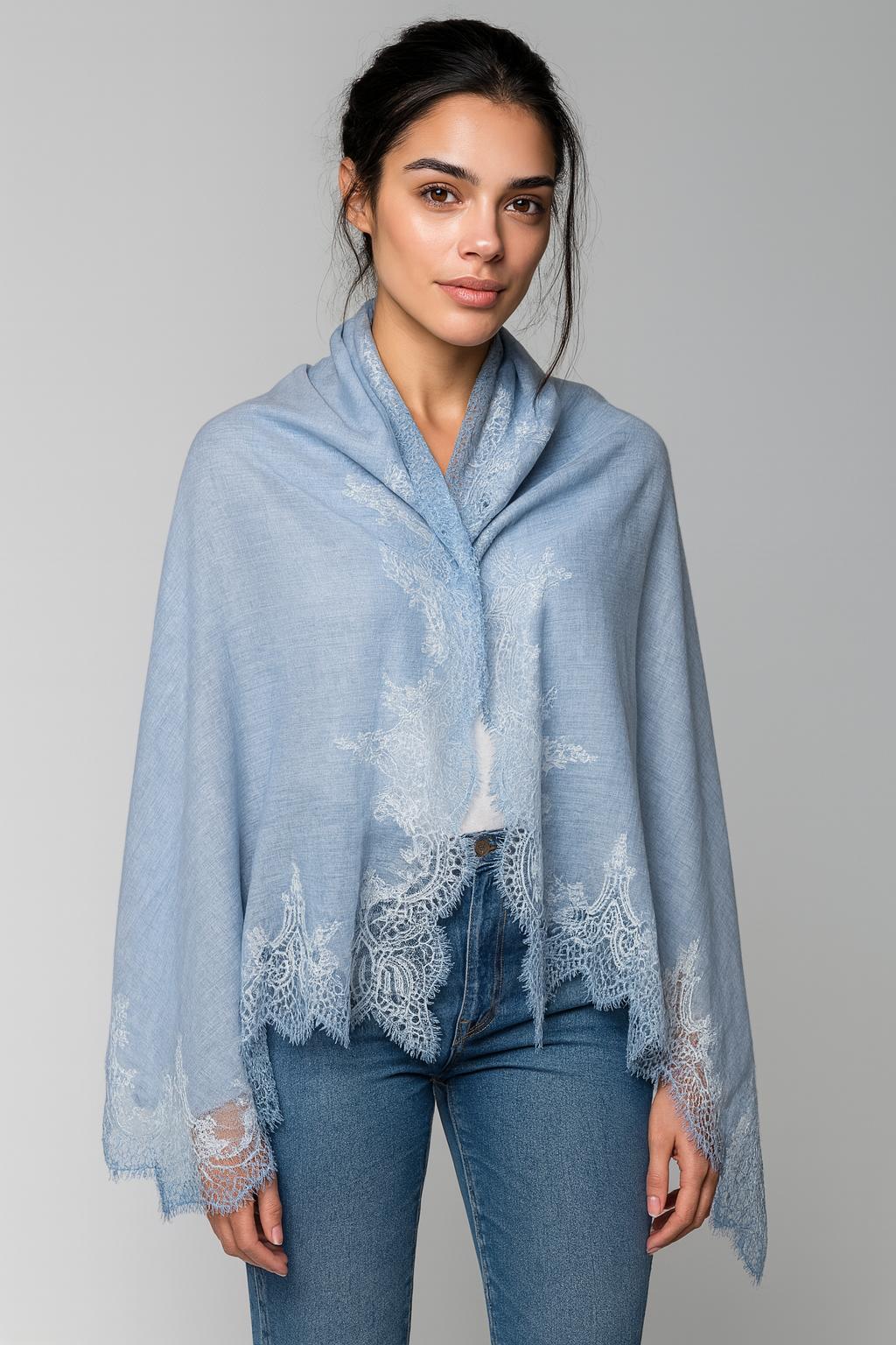 QUEENMARK | AN Ombre Lace Assorted - Sky Blue