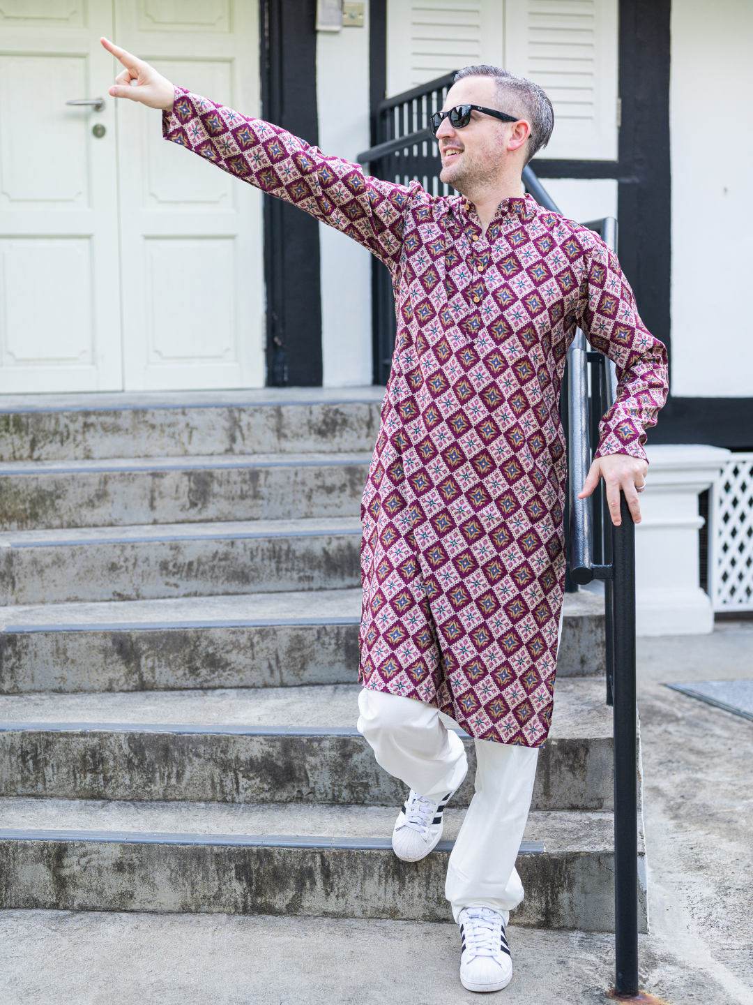 NIMBU | Tara Purple Men's Kurta Pajama Set in Muslin Cotton