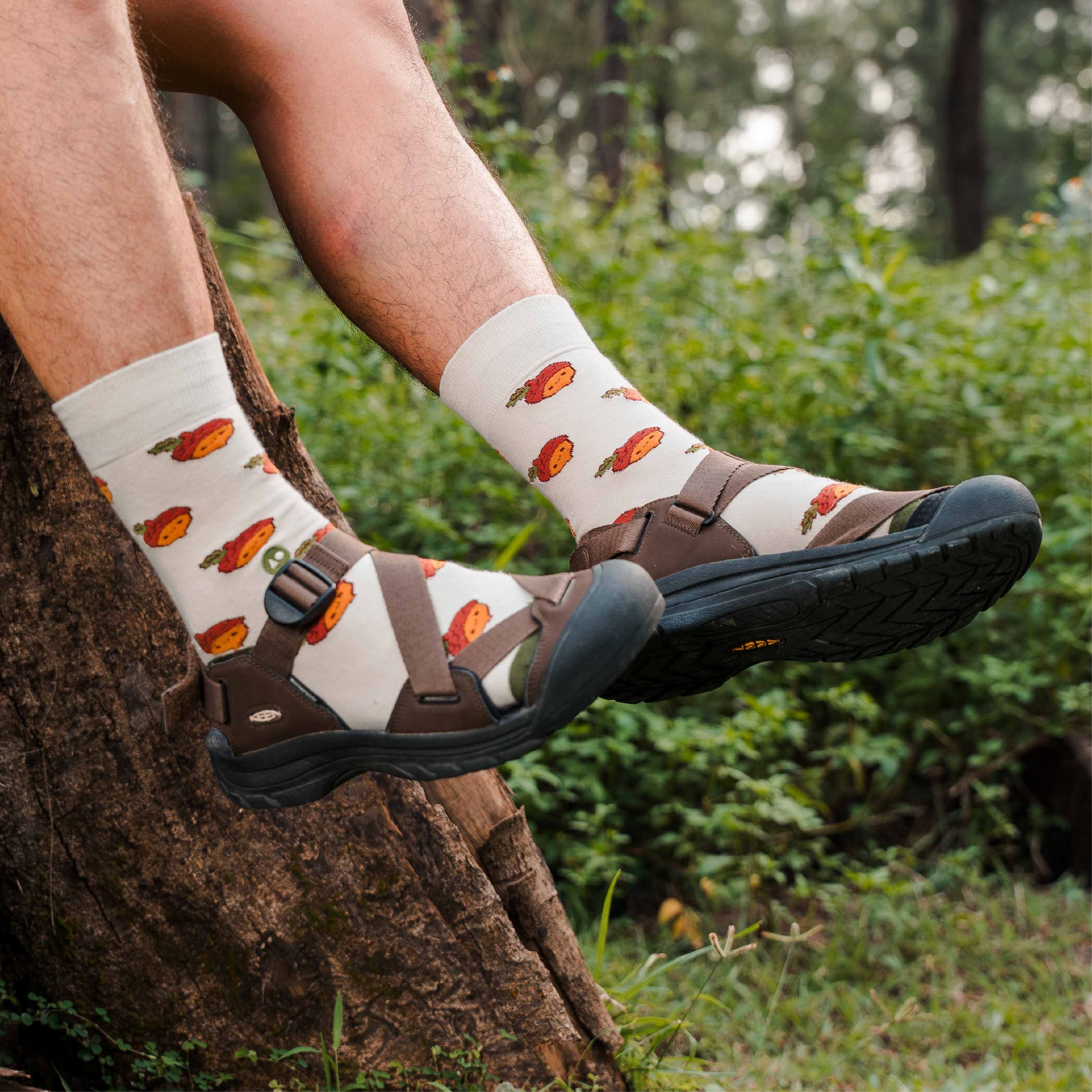 TALKING TOES | Tough Acorn Sock | Cream