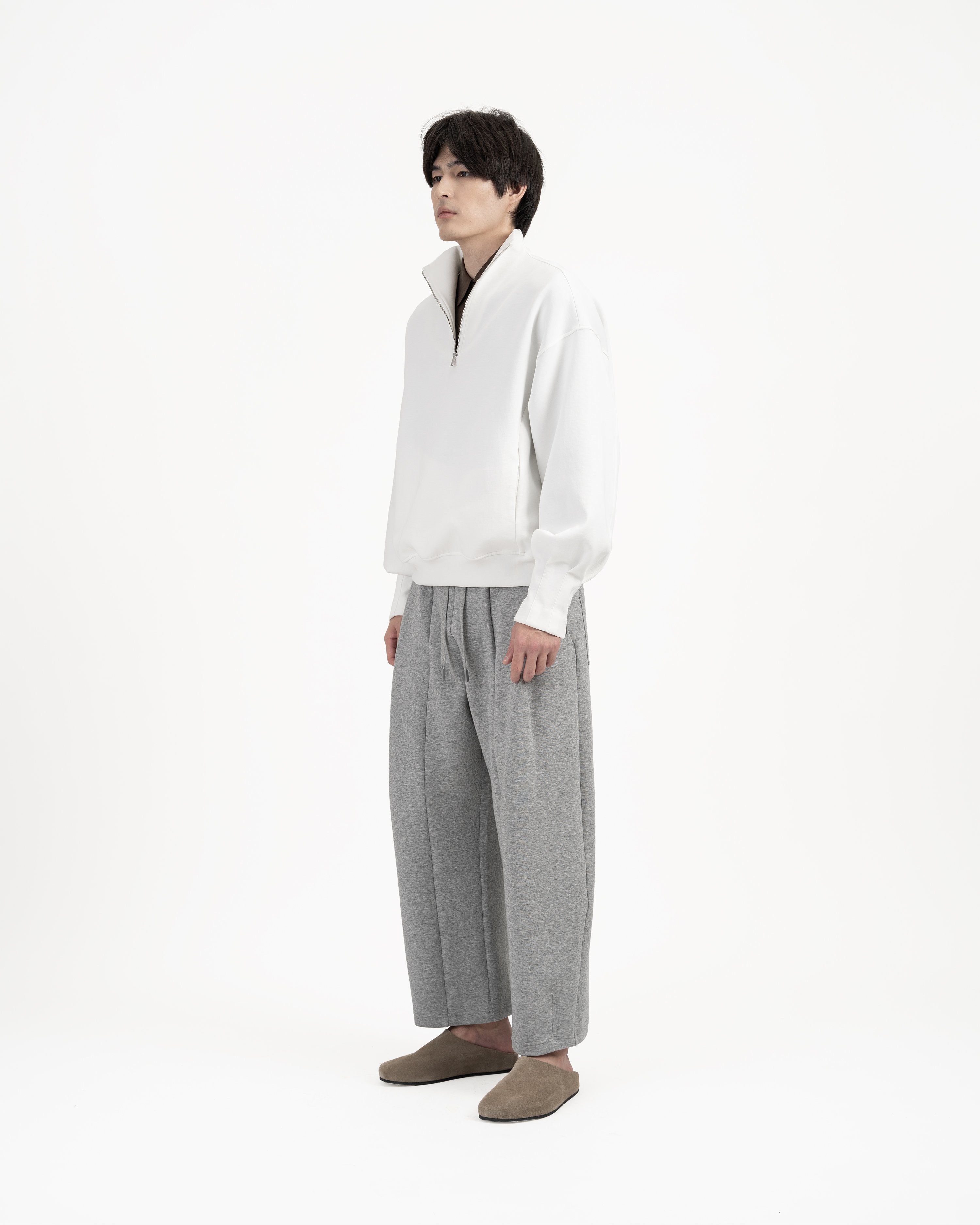 GRAYE | Quarter Zip Pullover - White