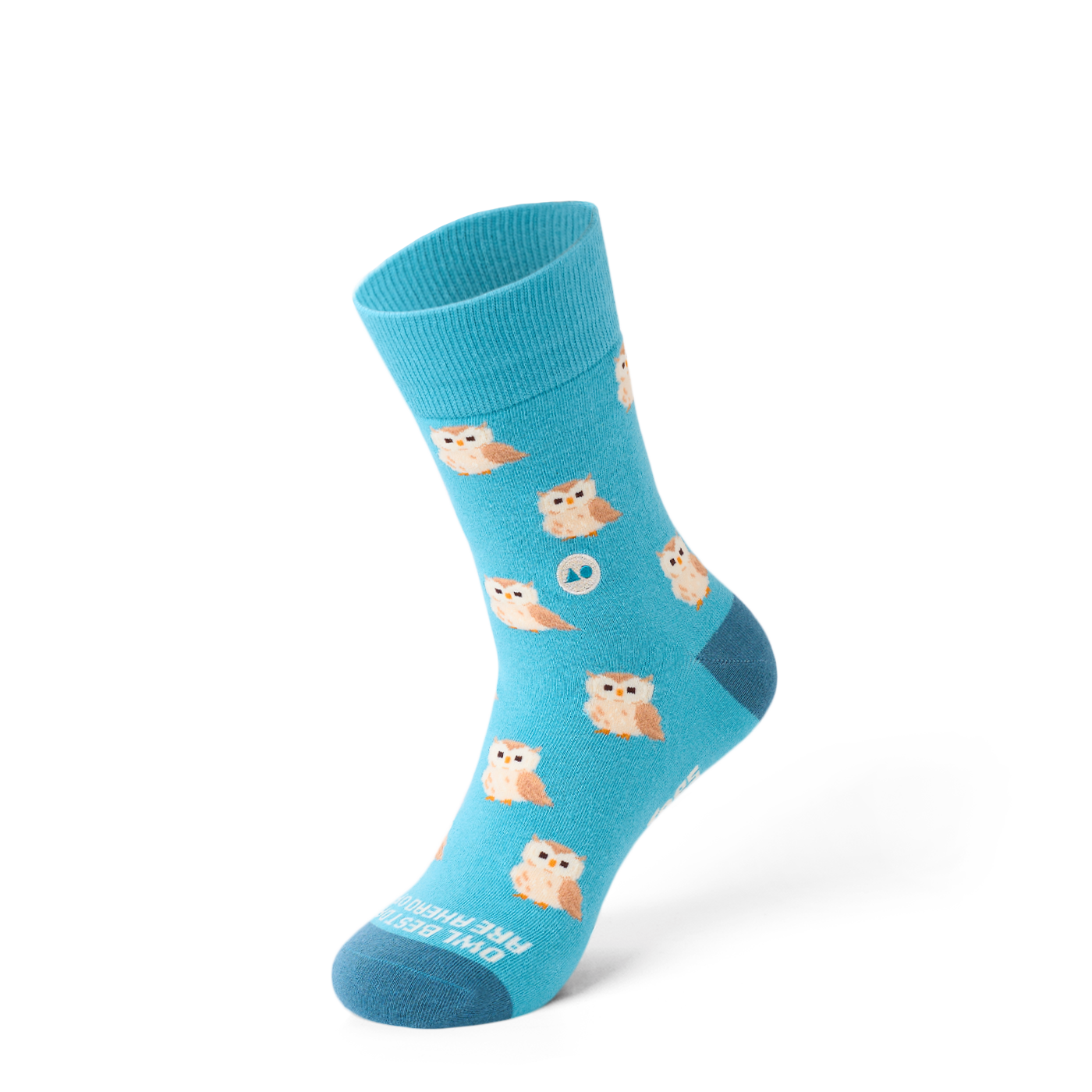 TALKING TOES | Owl Be Okay Sock | Blue