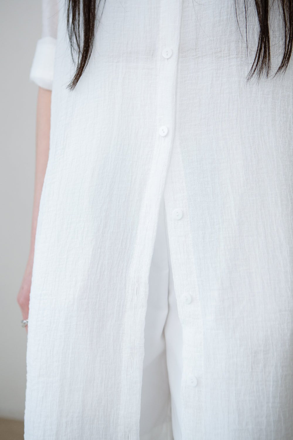 SAERO COLLECTIVE | Oreum Shirt V. 1 [Long Ver.] White