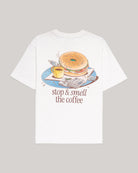 TALKING TOES | Slow-down Bagel Oversized Tee - White