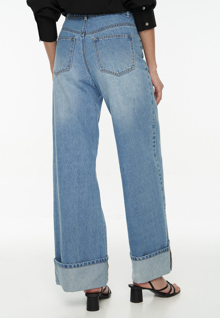 DRESSINGPAULA | High Rise Cuffed Jeans