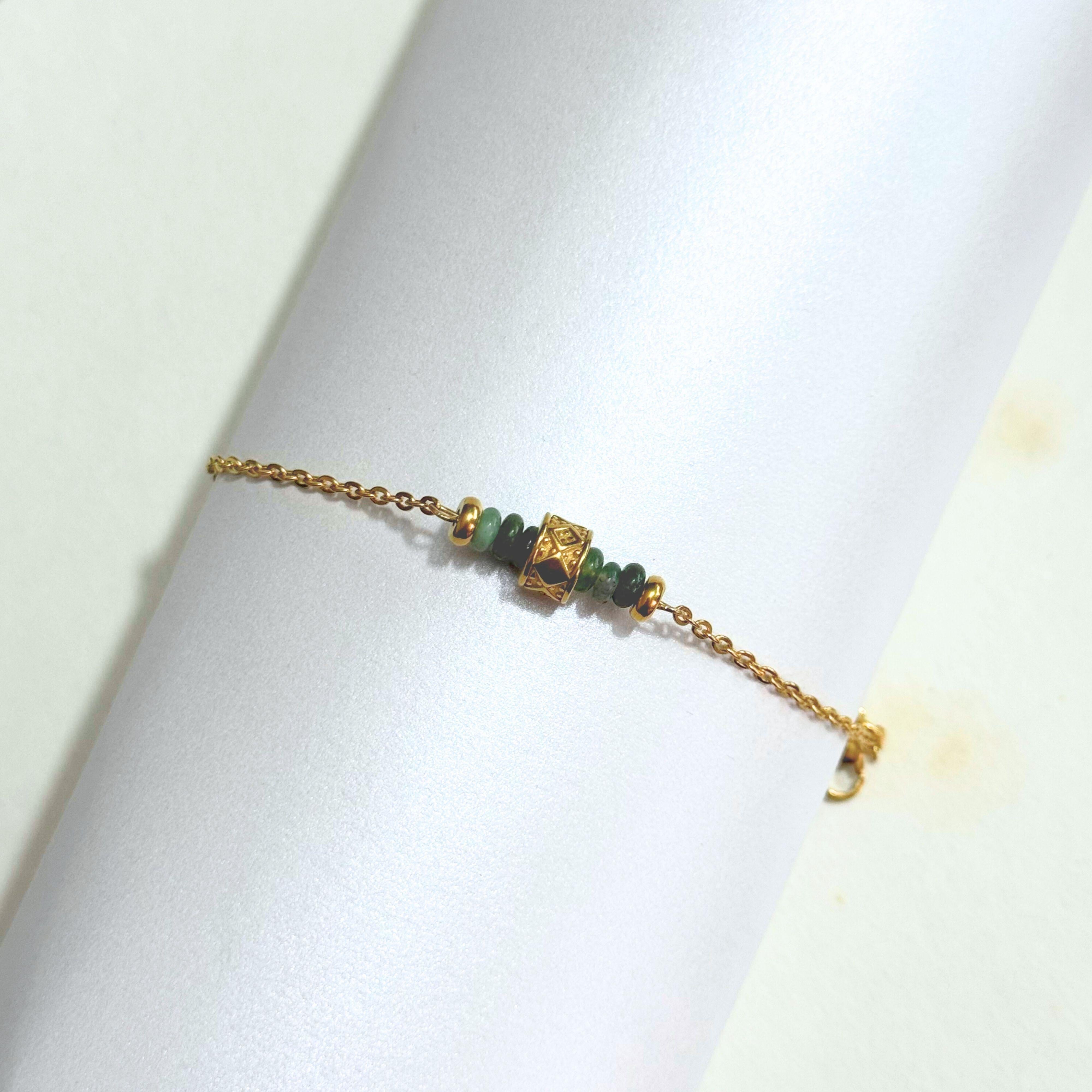 THE ANTECEDENT STORE | B - Vela Green Agate Chain Bracelet
