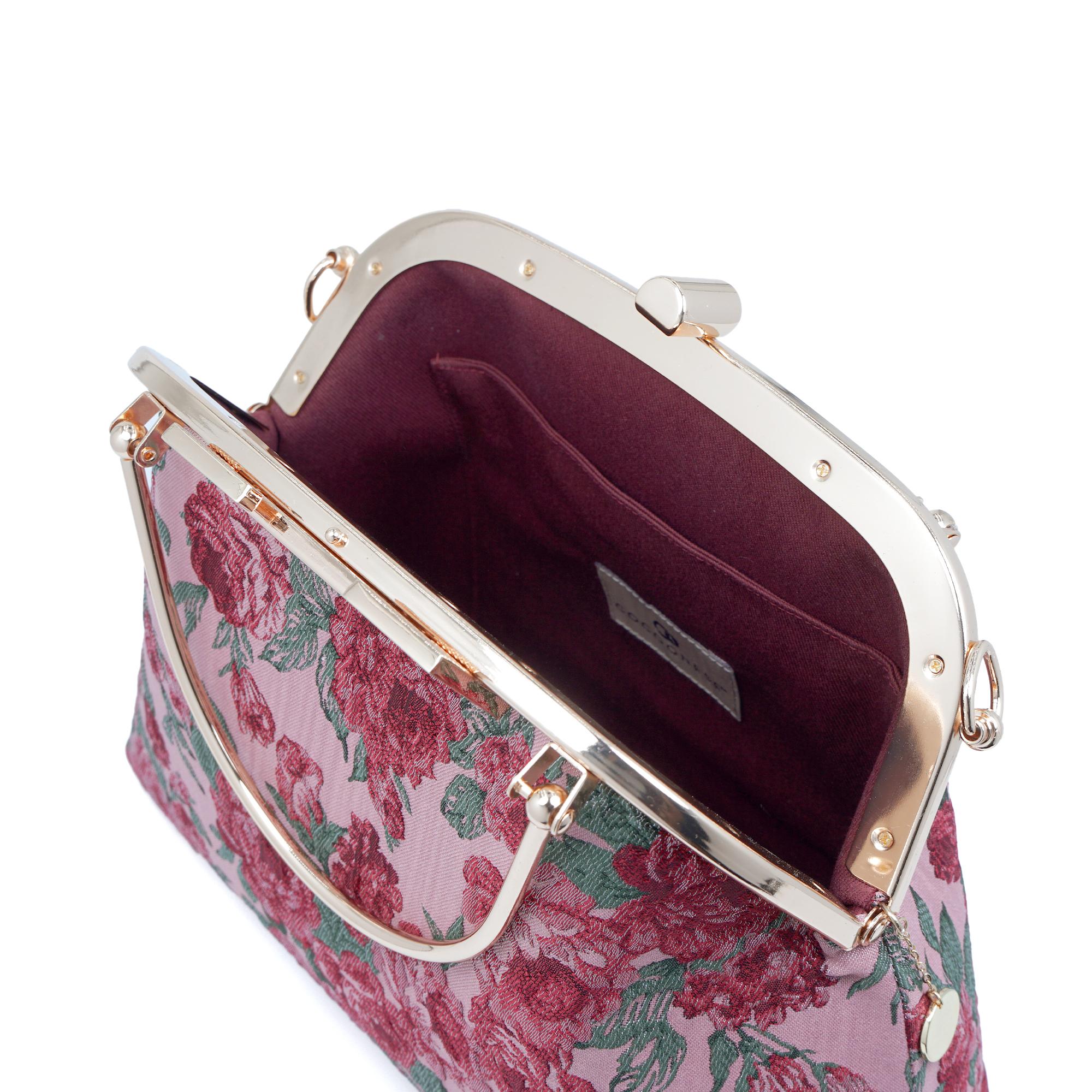 COCOONESE | Clasp Crossbody Bag - Rose of Versailles