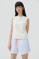 3EIGHTH | Musubi Henley Tank In Grey Marl