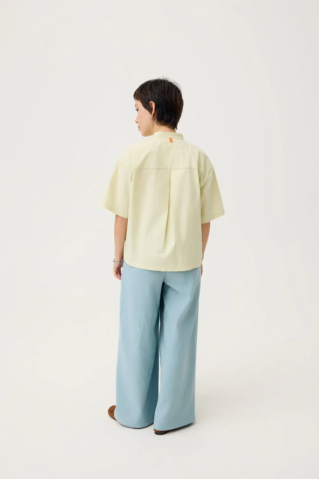 3EIGHTH | UTSURO Crop Shirt in Pandan Green
