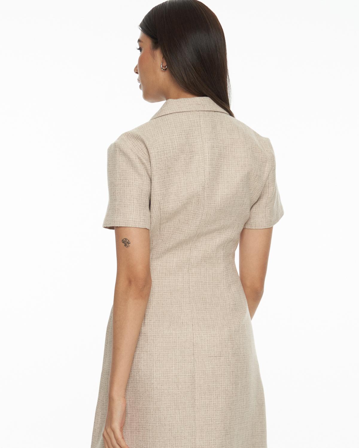 DRESSINGPAULA | Tweed Collared Mini Dress