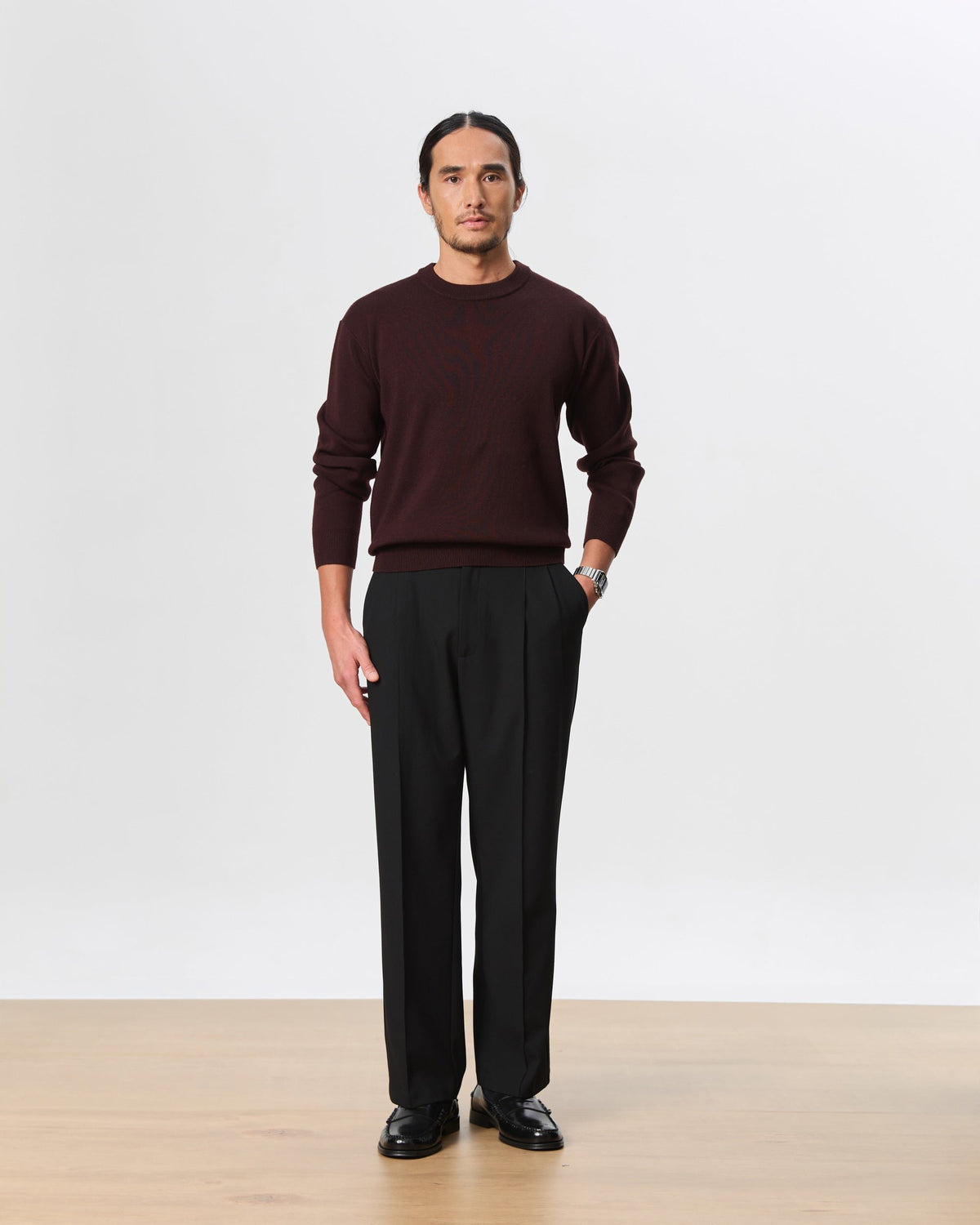 HOUSE OF ANON | Ando Crew Neck Pullover, 100% Merino Wool