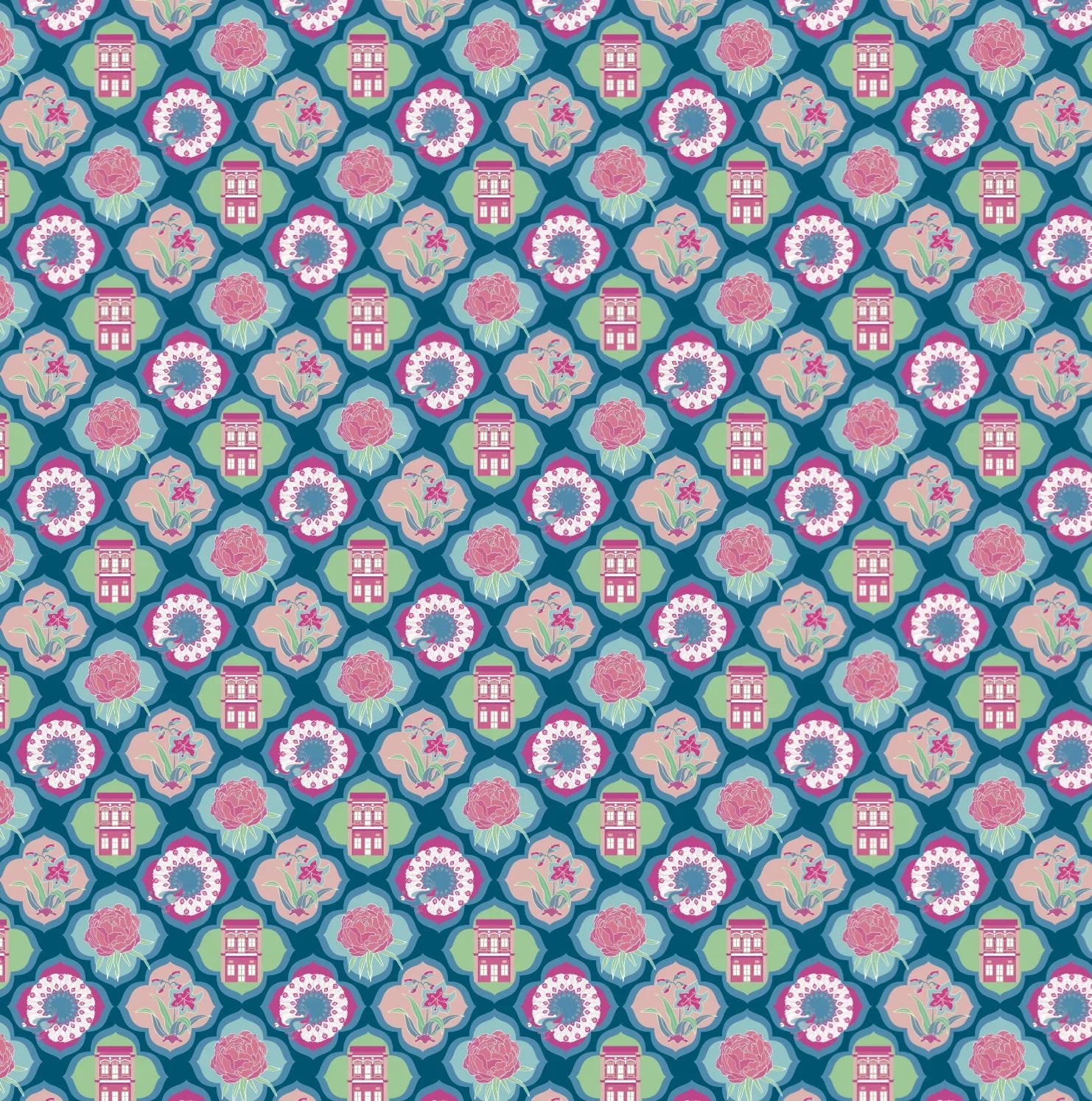 BINARY STYLE | Peranakan Motif - Scardigan Convertible Scarf