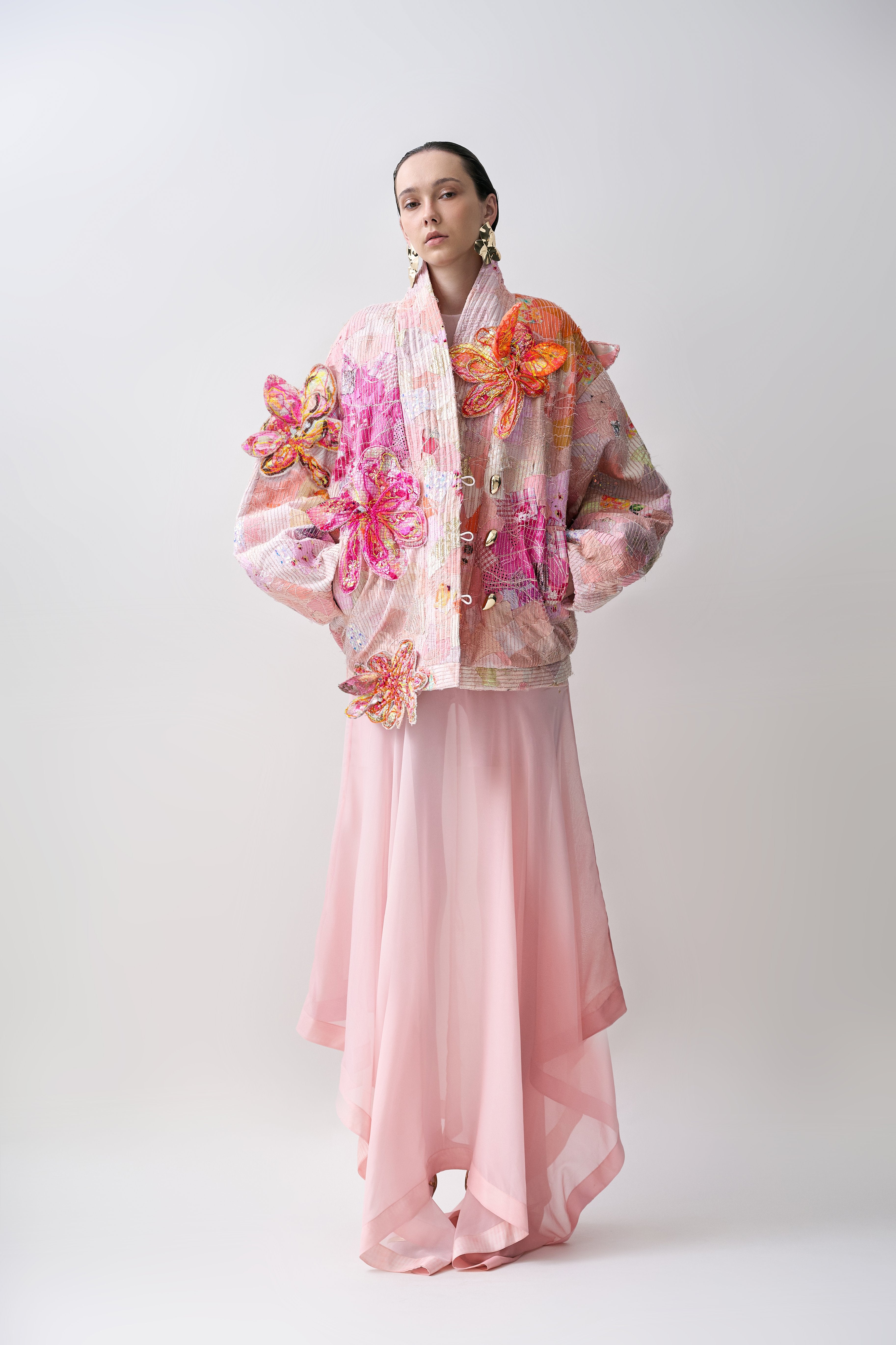 KHAAR | March Flower Bomber Jacket