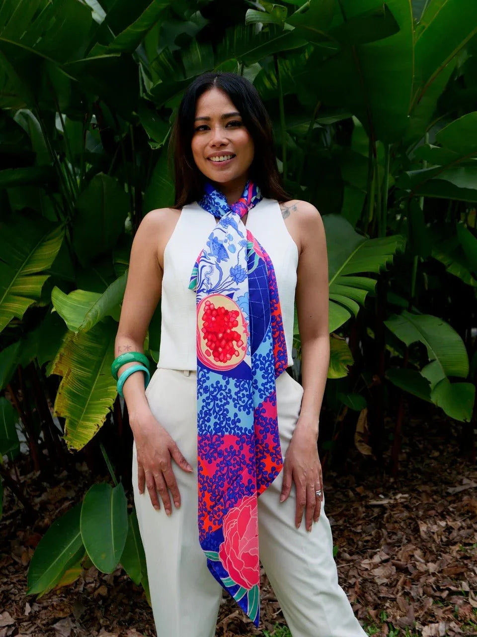 BINARY STYLE | Straits Chinoiserie Premium Silk Scarf