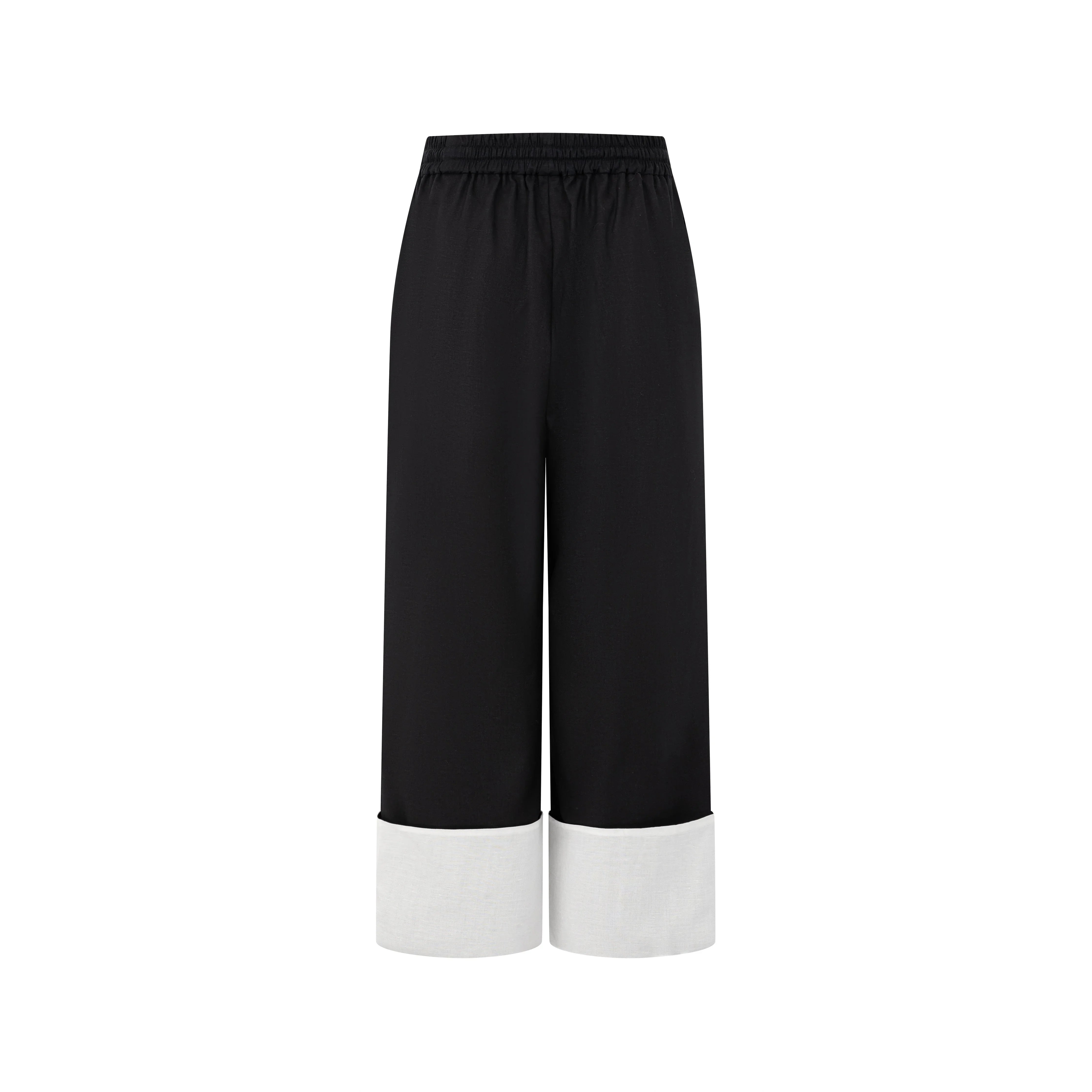 LAYERPLAN | Zerin Contrast Linen Drawstring Pants