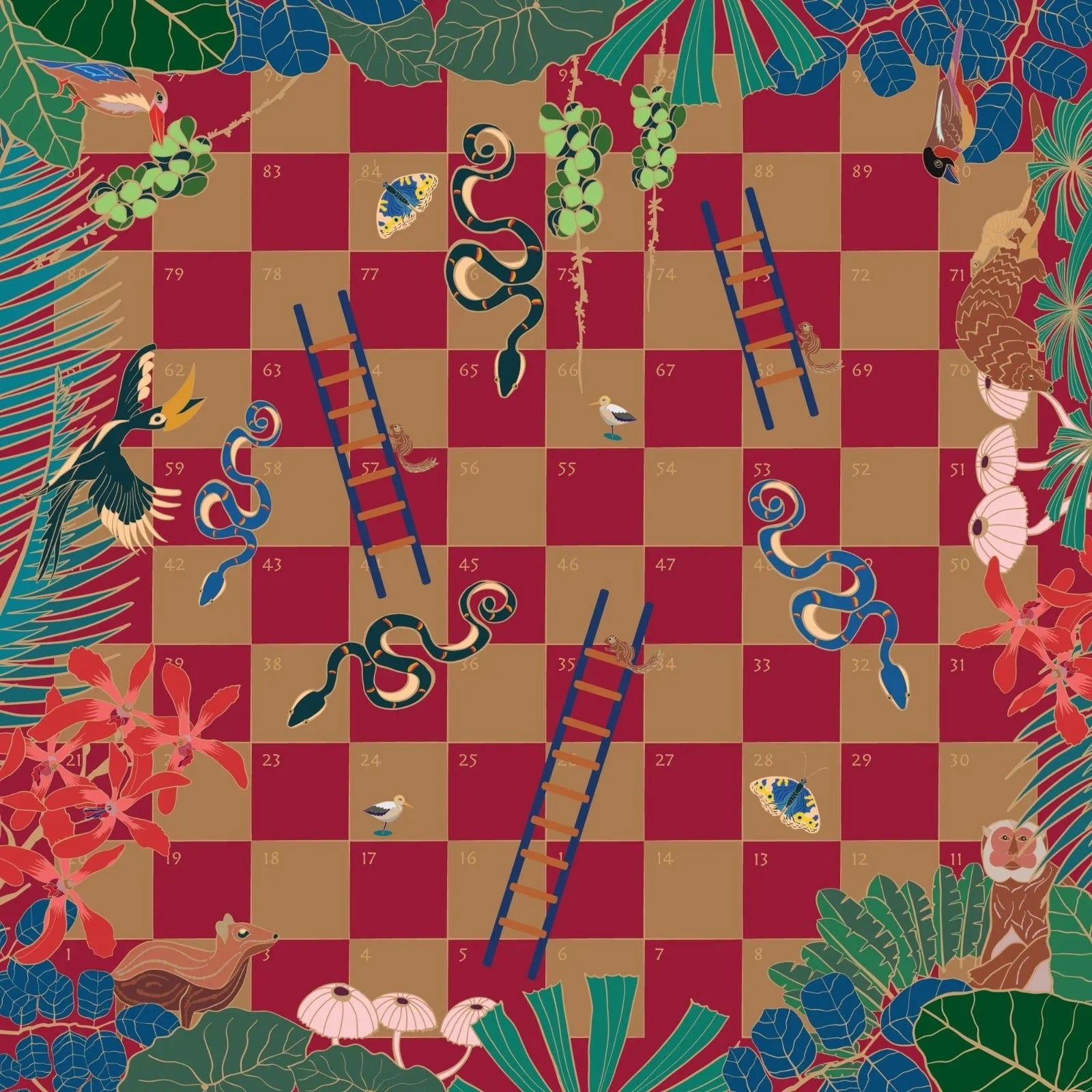 BINARY STYLE | Snake and Ladder Silk Scarf