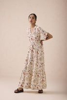 SUI | Forest Bloom Handwoven Kala Cotton Maxi Dress
