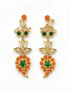 FOUNDATION JEWELLERS | 18K Yellow Gold Natural Diamond & Gemstone Earring - PE101659