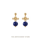 THE ANTECEDENT STORE | Auspicious Ruyi Knot With Lapis Lazuli Earrings