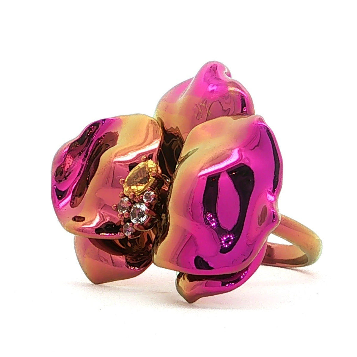 CREATIVE JEWELLERY STUDIO | My Tropical Garden: Artistic Titanium, Sapphire & Topaz "Orchid" Ring cum Pendant | Tyll Atelier