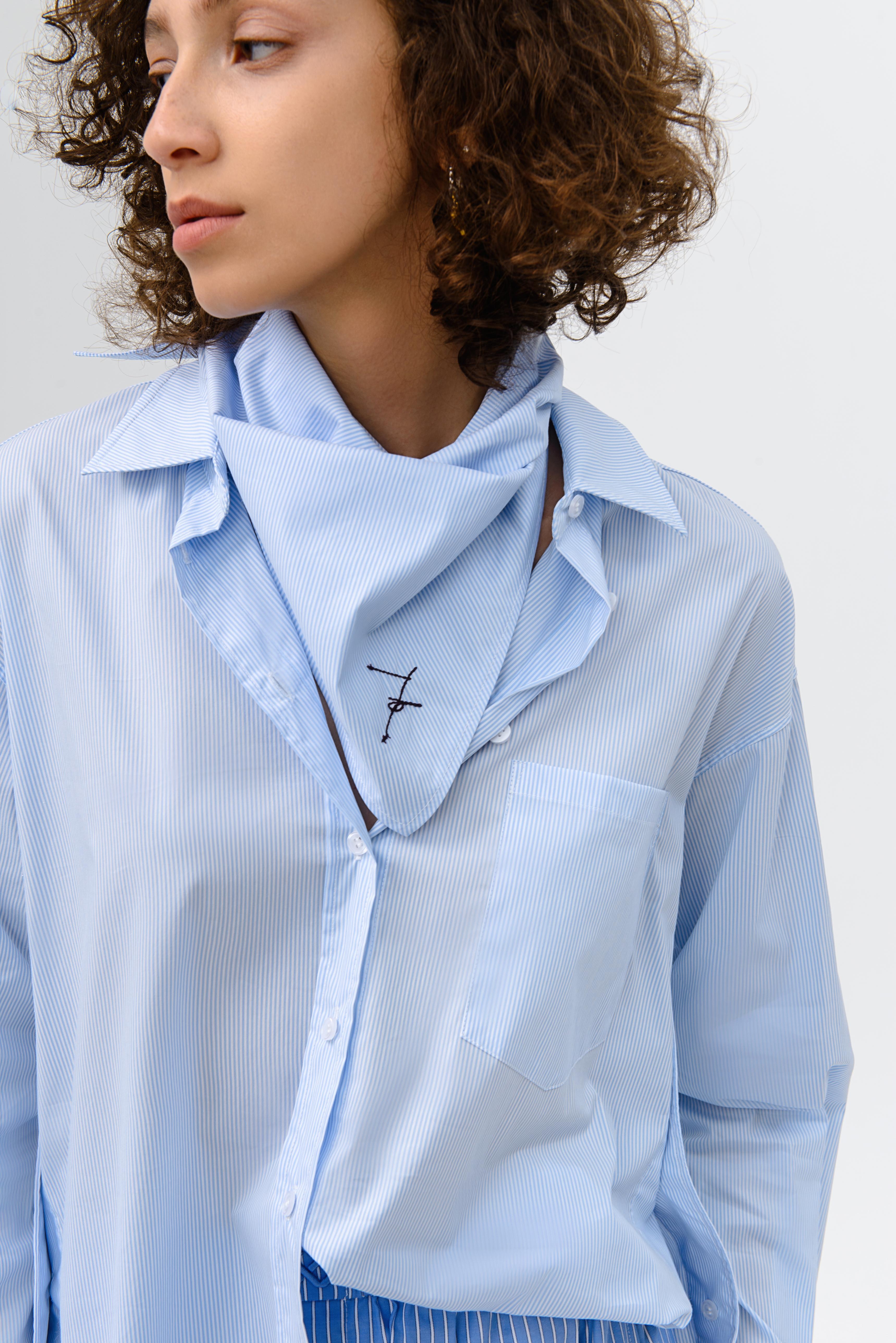 LAYERPLAN | Mira Embroidered Striped Cotton Three-Piece Set