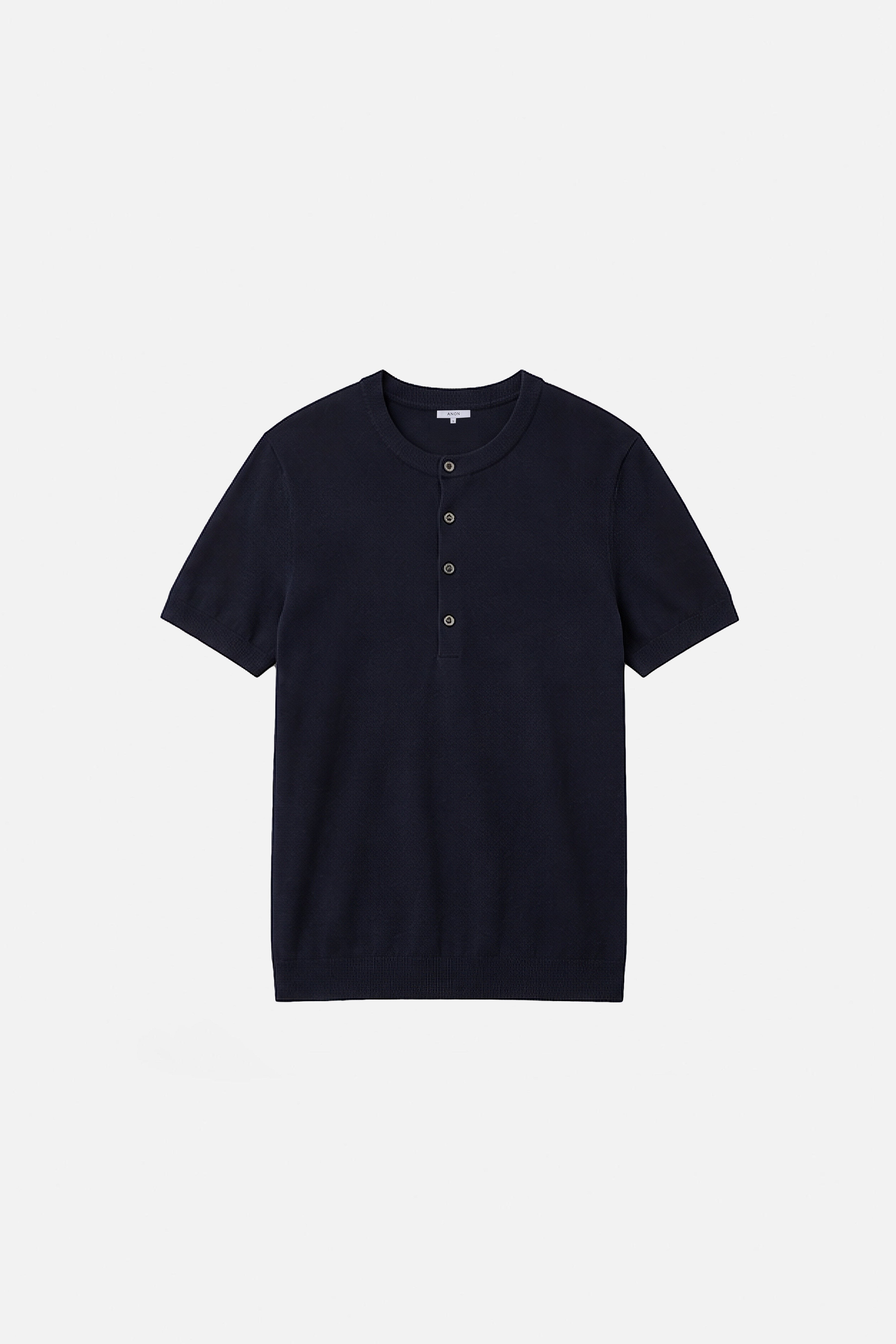 HOUSE OF HOUSE OF ANON PTE. LTD. | Sven Henley Knit Short Sleeve Top