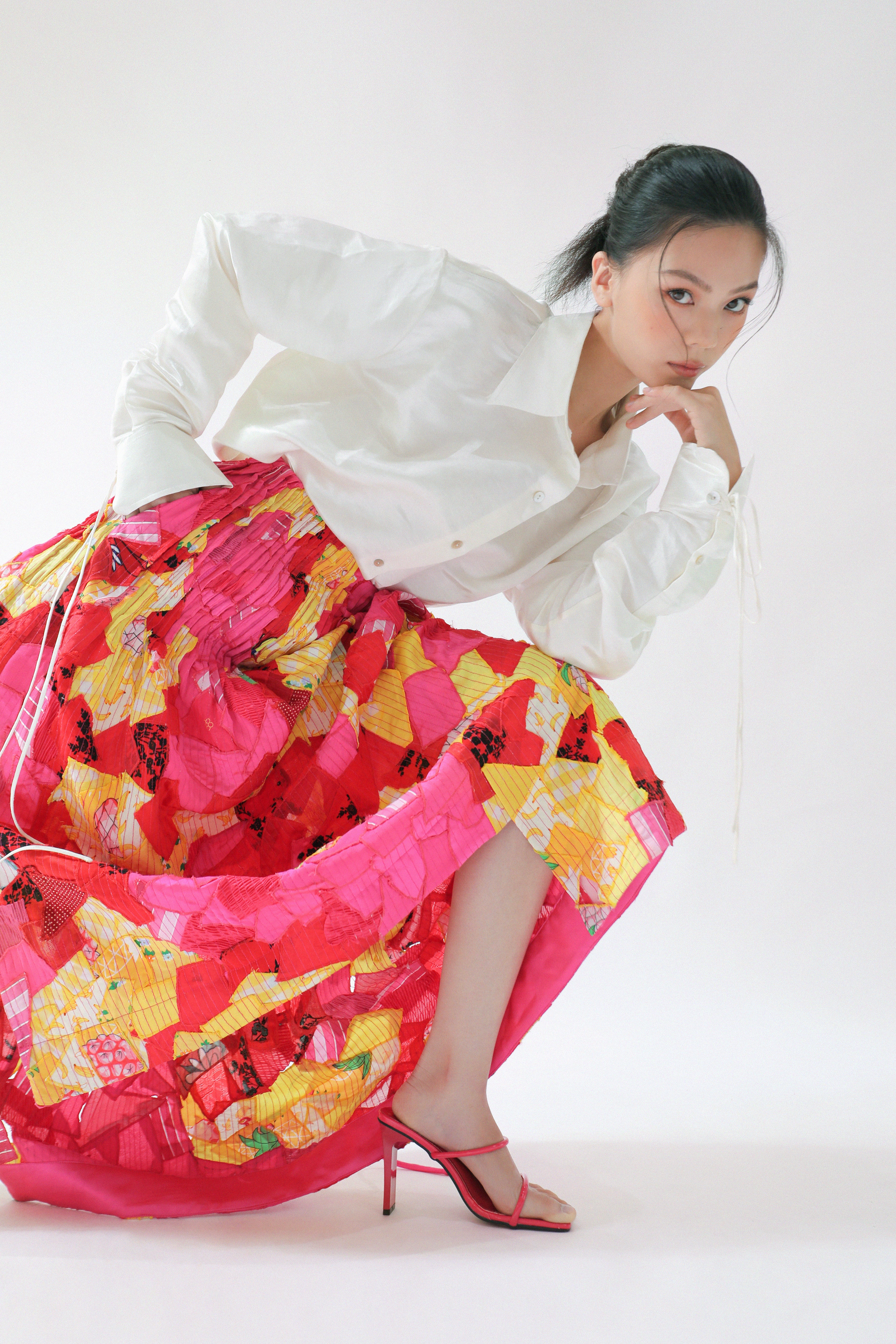 KHAAR | March Flower Midi Skirt